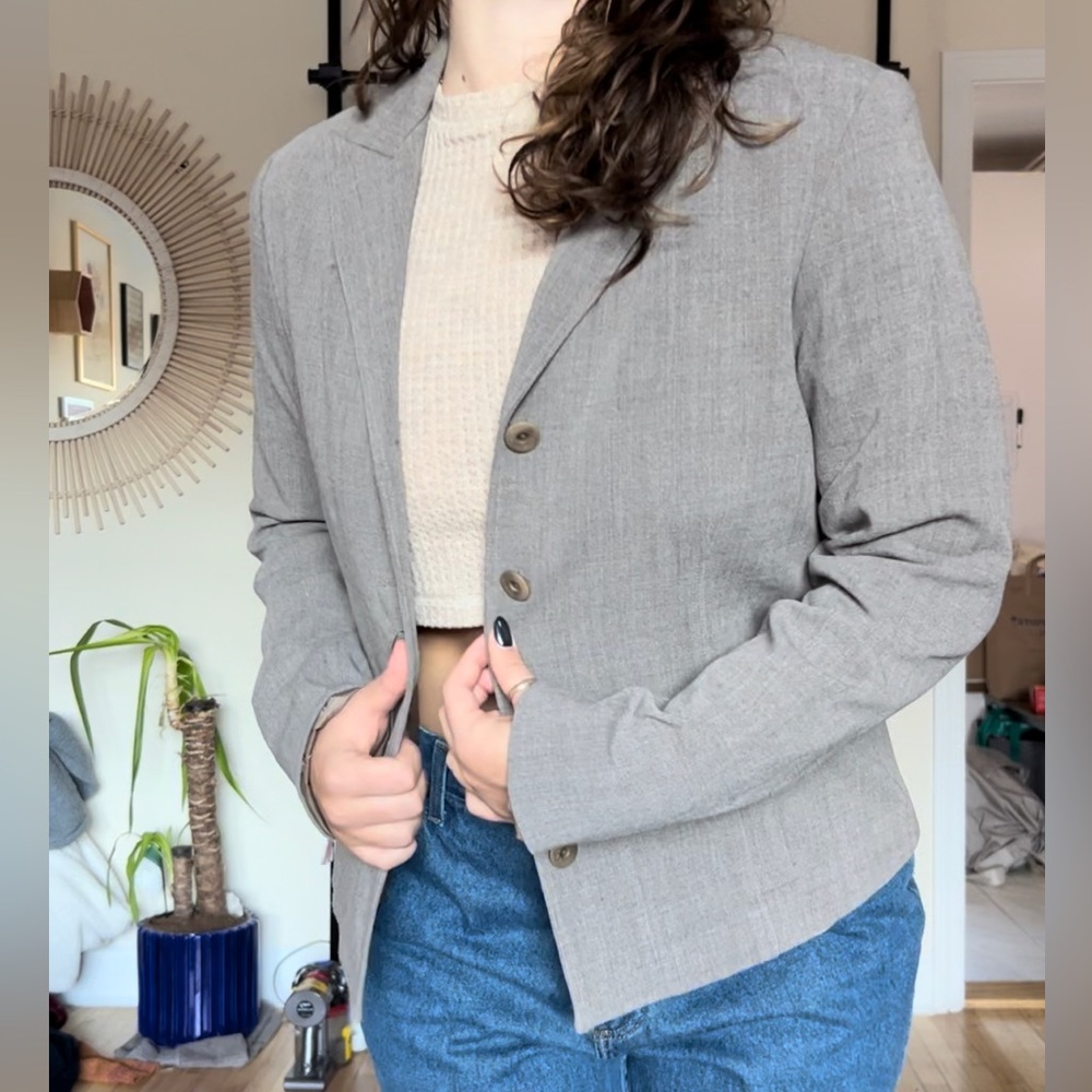 90s Deadstock Oscar de la Renta Mushroom Blazer Size 8